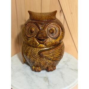 Vintage Nelson McCoy Brown Owl Cookie Jar with Original Box